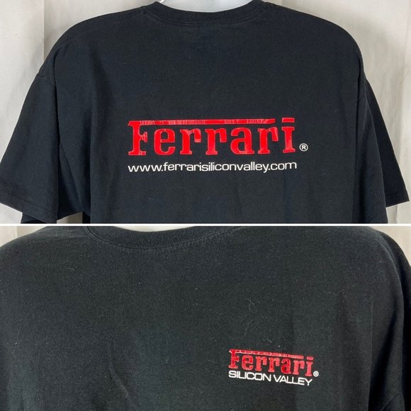 Ferrari Silicon Valley Sports Car Dealer T-Shirt XL Mens Bay Area RWC NorCal